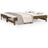 Image de vidaXL Lit coulissant Marron miel 2x(75x190) cm Bois de pin massif