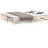 Image de vidaXL Lit coulissant 2x(80x200) cm Bois de pin massif