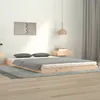 Image de Cadre de lit 120 x 200 cm en pin massif blanc, lattes robustes, style rustique