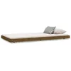 Image de vidaXL Cadre de lit Marron miel 100x200 cm Bois de pin massif