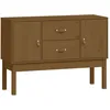 Image de vidaXL Buffet Marron miel 110x40x78 cm Bois massif de pin