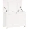 Image de vidaXL BoÃ®te de rangement Blanc 60x32x45,5 cm Bois massif de pin