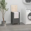 Image de vidaXL Bo?te Â¿Â¿ linge Gris 44x44x76 cm Bois massif de pin