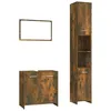 Image de Vidaxl Ensemble De Meubles De Salle De Bain 3 Pcs ChÃªne FumÃ©