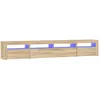 Image de Vidaxl Meuble Tv Avec LumiÃ¨res Led ChÃªne Sonoma