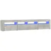 Image de Meubles TV VidaXL  Meuble TV  avec lumières LED Gris béton 210x35x40 cm P31600053