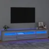 Image de vidaXL Meuble TV avec lumiÃ¨res LED Sonoma gris 210x35x40 cm