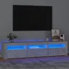 Image de vidaXL Meuble TV avec lumiÃ¨res LED Gris bÃ©ton 180x35x40 cm