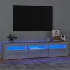 Image de vidaXL Meuble TV avec lumiÃ¨res LED Sonoma gris 180x35x40 cm