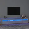 Image de vidaXL Meuble TV avec lumiÃ¨res LED Gris bÃ©ton 240x35x40 cm