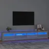 Image de vidaXL Meuble TV avec lumiÃ¨res LED Sonoma gris 240x35x40 cm