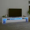 Image de vidaXL Meuble TV avec lumiÃ¨res LED Blanc 260x36,5x40 cm