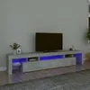 Image de vidaXL Meuble TV avec lumiÃ¨res LED Gris bÃ©ton 215x36,5x40 cm