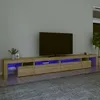 Image de Vidaxl Meuble Tv Avec LumiÃ¨res Led ChÃªne Sonoma 290x36,5x40 Cm