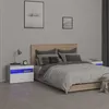 Image de vidaXL Tables de chevet 2 pcs et lumiÃ¨res LED Sonoma gris 60x35x40 cm