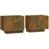 Image de vidaXL Table de chevet ChÃªne fumÃ© 100x35x40 cm Bois d'ingÃ©nierie