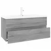Image de vidaXL Meuble lavabo avec bassin intÃ©grÃ© Sonoma gris Bois d'ingÃ©nierie