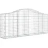 Image de Vidaxl Panier De Gabions ArquÃ© 200x30x80/100 Cm Fer GalvanisÃ©