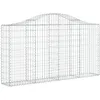 Image de Vidaxl Panier De Gabions ArquÃ© 200x30x100/120 Cm Fer GalvanisÃ©