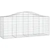 Image de Vidaxl Panier De Gabions ArquÃ© 200x50x80/100 Cm Fer GalvanisÃ©