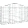 Image de Vidaxl Panier De Gabions ArquÃ© 200x50x120/140 Cm Fer GalvanisÃ©