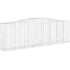 Image de Vidaxl Panier De Gabions ArquÃ© 400x50x120/140 Cm Fer GalvanisÃ©