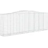 Image de Vidaxl Panier De Gabions ArquÃ© 400x50x140/160 Cm Fer GalvanisÃ©