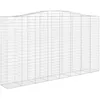 Image de Vidaxl Panier De Gabions ArquÃ© 400x50x220/240 Cm Fer GalvanisÃ©