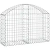 Image de Vidaxl Panier De Gabions ArquÃ© 100x30x60/80 Cm Fer GalvanisÃ©