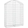 Image de Vidaxl Panier De Gabions ArquÃ© 100x30x120/140 Cm Fer GalvanisÃ©