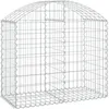 Image de Vidaxl Panier De Gabions ArquÃ© 100x50x80/100 Cm Fer GalvanisÃ©