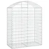 Image de Vidaxl Panier De Gabions ArquÃ© 100x50x120/140 Cm Fer GalvanisÃ©