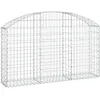 Image de Vidaxl Panier De Gabions ArquÃ© 150x30x80/100 Cm Fer GalvanisÃ©