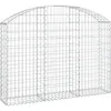 Image de Vidaxl Panier De Gabions ArquÃ© 150x30x100/120 Cm Fer GalvanisÃ©
