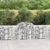 Image de Vidaxl Panier De Gabions ArquÃ© 200x30x80/100 Cm Fer GalvanisÃ©