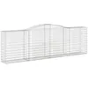 Image de Vidaxl Panier De Gabions ArquÃ© 400x50x120/140 Cm Fer GalvanisÃ©