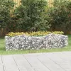 Image de Vidaxl Lit SurÃ©levÃ© Ã Gabions ArquÃ© 200x50x50 Cm Fer GalvanisÃ©