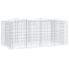 Image de Vidaxl Lit SurÃ©levÃ© Ã Gabions ArquÃ© 200x100x100 Cm Fer GalvanisÃ©