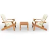 Image de Vidaxl Ensemble De Salon De Jardin Adirondack 3 Pcs Bois Acacia Solide