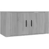 Image de vidaXL Meuble TV mural Sonoma gris 80x34,5x40 cm