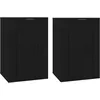 Image de vidaXL Meubles TV muraux 2 pcs Noir 40x34,5x60 cm
