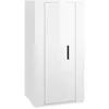 Image de vidaXL Meuble TV mural Blanc brillant 40x34,5x80 cm