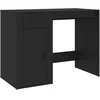 Image de Bureau avec tiroir et armoire noir 100x49x75 cm bois contreplaquÃ© Rangement de bureau moderne