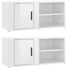 Image de vidaXL Meubles TV 2 pcs Blanc brillant 80x31,5x36 cm Bois d'ingÃ©nierie