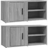 Image de vidaXL Meubles TV 2 pcs Sonoma gris 80x31,5x36 cm Bois d'ingÃ©nierie