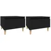 Image de vidaXL Tables d'appoint 2 pcs Noir 50x46x35 cm Bois d'ingÃ©nierie