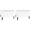 Image de vidaXL Tables d'appoint 2 pcs Blanc 50x46x35 cm Bois d'ingÃ©nierie