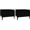 Image de vidaXL Tables d'appoint 2 pcs Noir 50x46x35 cm Bois d'ingÃ©nierie