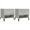 Image de vidaXL Tables d'appoint 2 pcs Gris bÃ©ton 50x46x50 cm Bois d'ingÃ©nierie