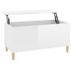 Image de vidaXL Table basse Blanc brillant 90x44,5x45 cm Bois d'ingÃ©nierie